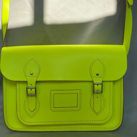 Custom Neon Genuine Leather Crossbody Bag by Cambridge Satchel England - Picture 3 of 6
